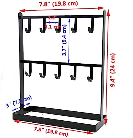 LXZ 1 PC Tabletop Hook Rack Black Hangers for Necklaces Keys Bracelets Ear Rings