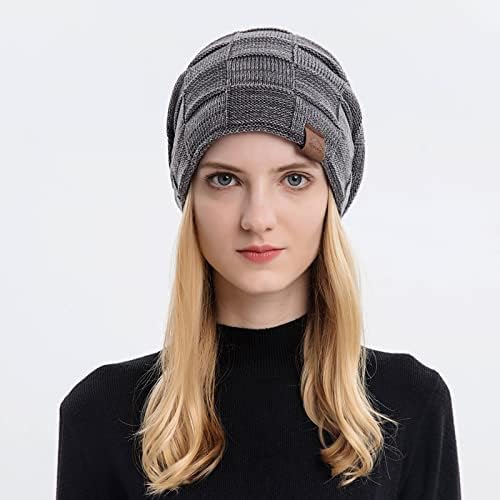 Winter Warm Chunky Soft Beanie Hat for Men and Women