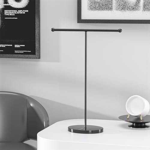 Metal T-Bar Necklace Holder Stand with Acrylic Base