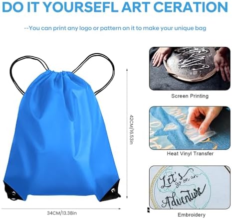 CHEPULA Drawstring Bags 20pcs Bulk Gym Backpack