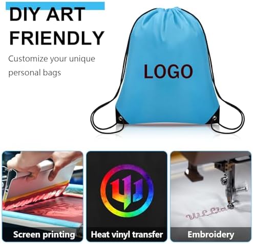150Pcs Drawstring Backpack Bulk Nylon 10 Colors