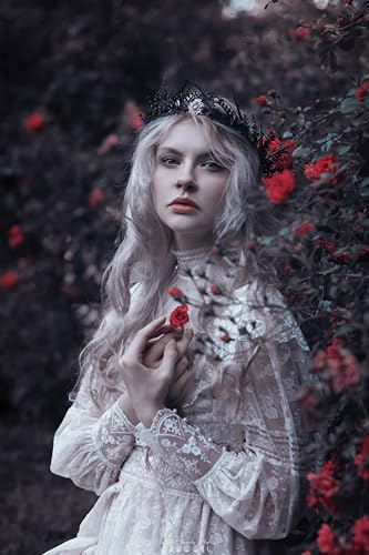 MOSTORY Handmade Gothic Flower Crown for Men Women Cosplay Costume
