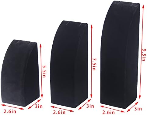 3Pcs Set Velvet Jewelry Display Stand Organizer For Selling Necklaces Chains