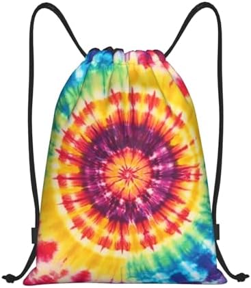 Colorful Pattern Drawstring Backpack - Sports Gym Bag for Women Men