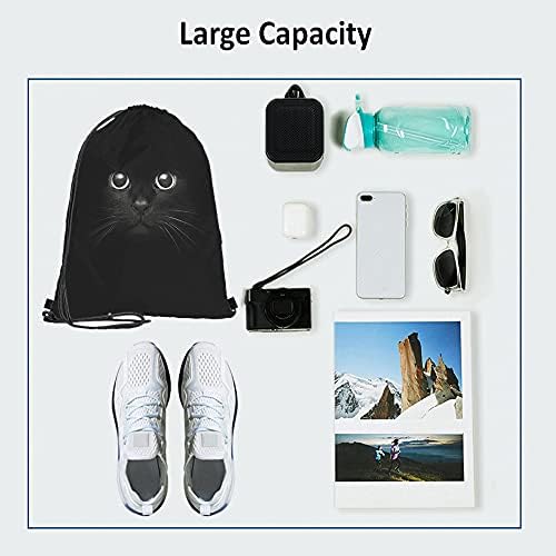 Cool Cat Drawstring Backpack Funny Animal Kitten Bag