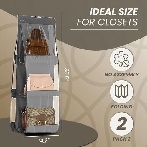 De-Homy 1-Pack Handbag Organizer with Metal Hooks