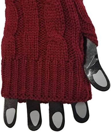 6 Pairs Long Fingerless Gloves Cable Knit Warmers