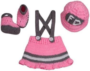 Matissa Newborn Baby Firewoman Costume Hats and Outfits