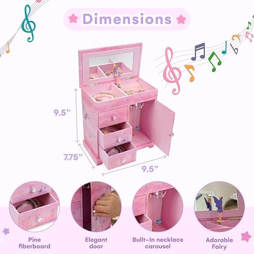 Jewelkeeper Jewelry Box with Ballerina Music Box