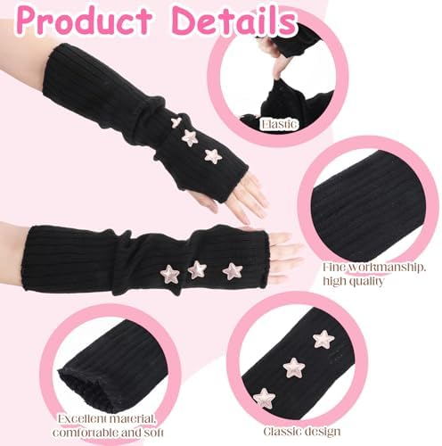 2Pcs Adorable Star Arm Warmers for Women and Kids