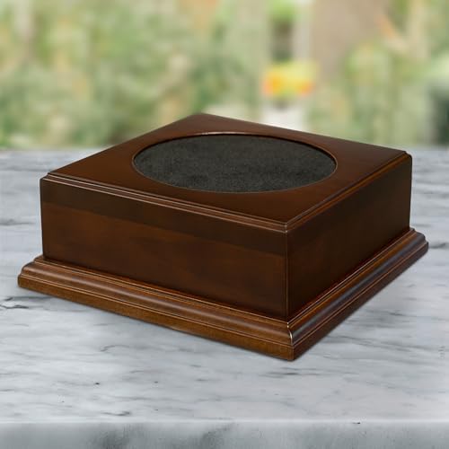 Mainely Urns Polished Walnut Urn Pedestal