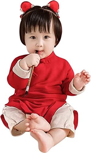 LXKIKMM Baby Girl New Year Red Romper Costume