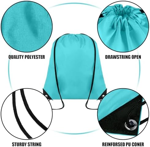40 Pieces Drawstring Backpack Bulk Cinch Sackpack for Gym Party Trip