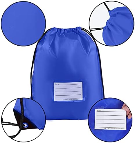 20 Pcs Royal Blue Drawstring Bags for Travel Gym Sports