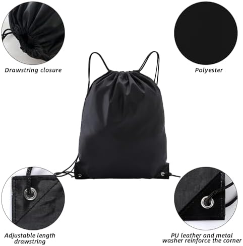 Haokuaile 20 Pcs Drawstring Bags Gym Travel Essentials