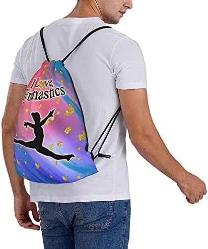 LULYKINI Gymnastics Drawstring Bag 16x14 Inches