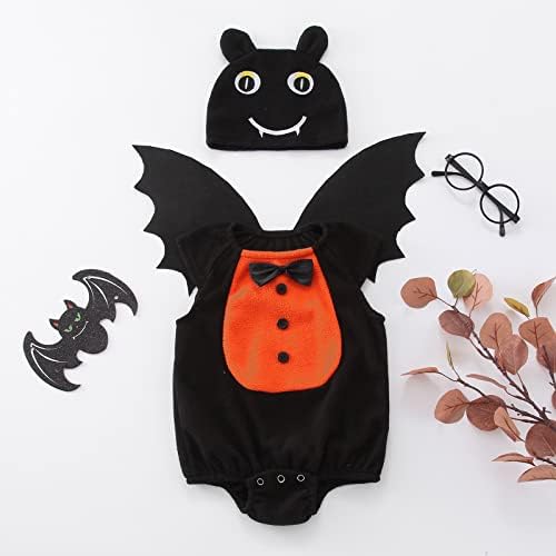 Infant Halloween Bat Jumpsuit with Hat and Accessories 0-12 Months