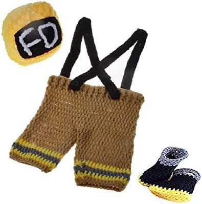 Matissa Newborn Baby Crochet Costume Hats and Outfits Little Firefighter