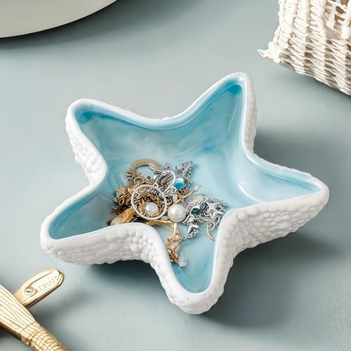 Starfish Jewelry Tray with Ocean Theme for Women