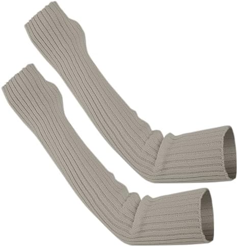 Womens Fingerless Stretchy Knit Half Gloves with Finger Holes