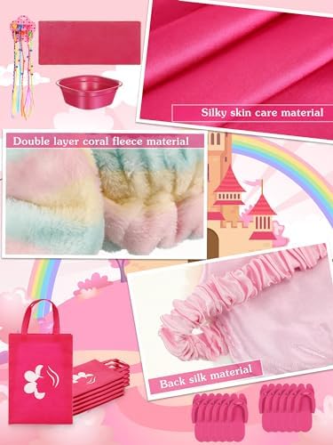 Suhine 6 Set Spa Party Supplies for Kids and Girls