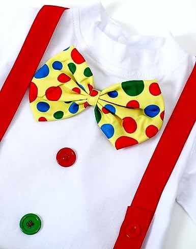 COSLAND Baby Boy Clown Costume with Hat 3-24 Months