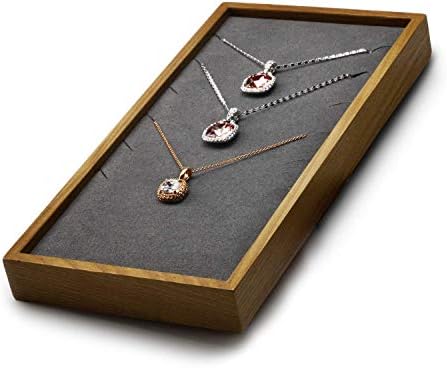 Oirlv Solid Wood Jewelry Display Tray Organizer