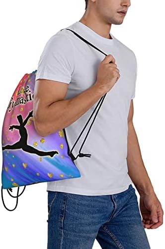 LULYKINI Gymnastics Drawstring Bag 16x14 Inches