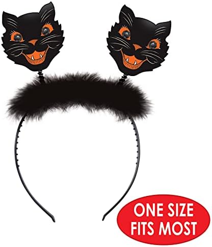 Beistle 3 Piece Retro Halloween Cat Headbands