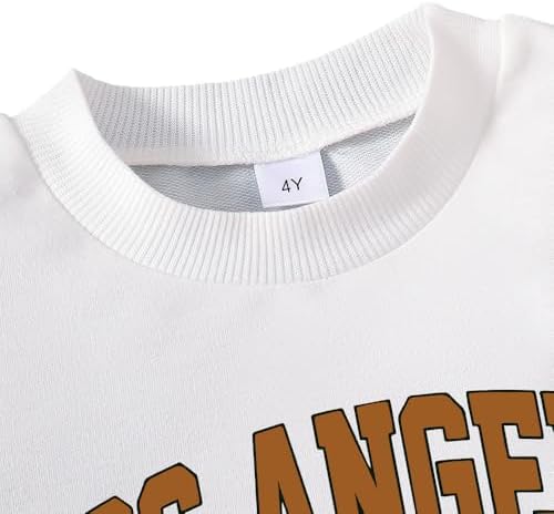 Toddler Boys Letter Print Sweatshirt Sweatpants Set