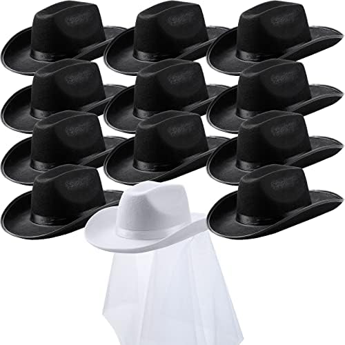 Unittype 12 Pcs Women Cowgirl Cowboy Hats Bachelorette Bridal Costume Accessories