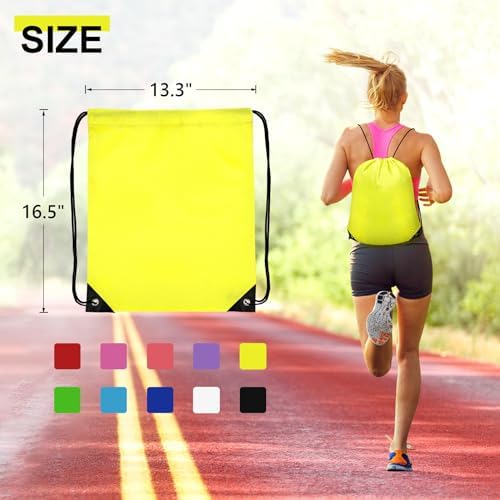150Pcs Drawstring Backpack Bulk Nylon 10 Colors