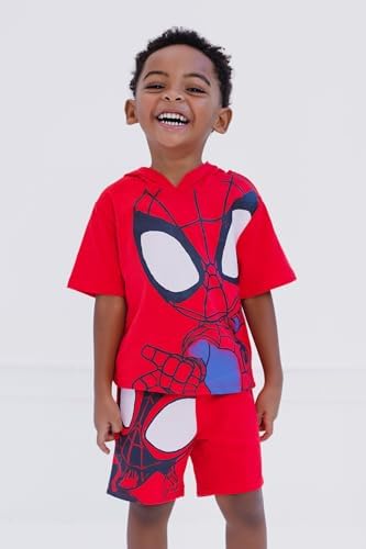 Marvel Spidey Hoodie and French Terry Shorts for Kids 2T-10-12