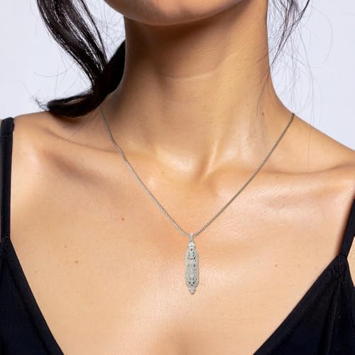 925 Sterling Silver Mezuzah Scroll Jewelry Pendant Israel Charm