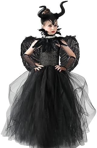 IBTOM Castle Halloween Witch Costume for Girls Kids