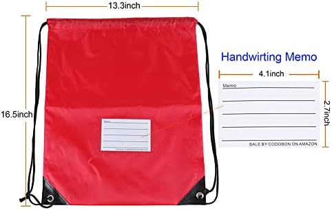 20 Pcs Red Drawstring Bags for Travel Gym Sport