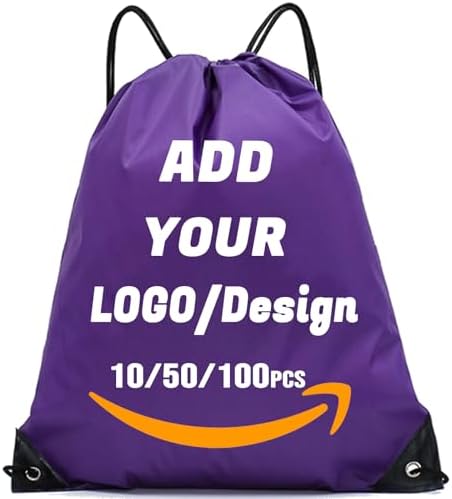 Custom Drawstring Backpacks with Logo and Design Purple