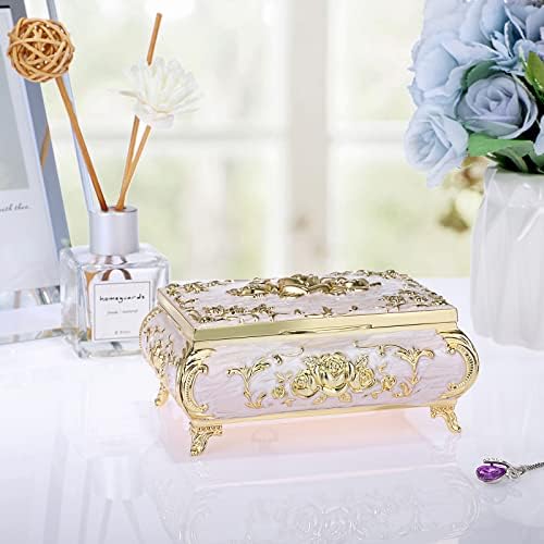 ELLDOO Vintage Music Box Jewelry Storage