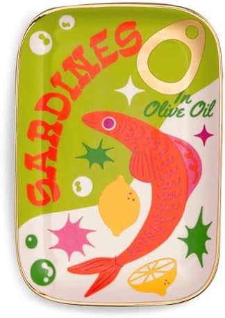 bando Novelty Trinket Tray Sardines Ceramic