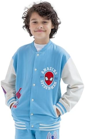 Marvel Spider-Man Fleece Bomber Jacket and Jogger Pants for Kids