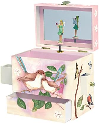 Sweet Fairy Wren Jewelry Box for Girls Musical