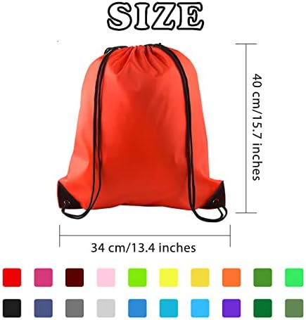 KUUQA 80Pcs Colorful Drawstring Backpack Bags Bulk Storage Bags for Gym Travel Sport