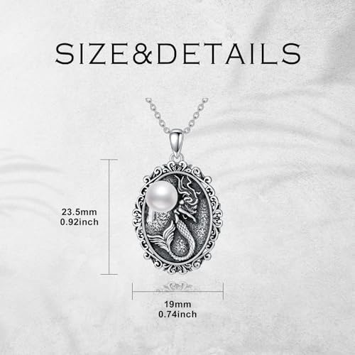 Mermaid Necklace for Women 925 Sterling Silver Pendant