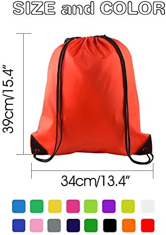 KUUQA 20 Pcs Colorful Drawstring Gym Backpacks