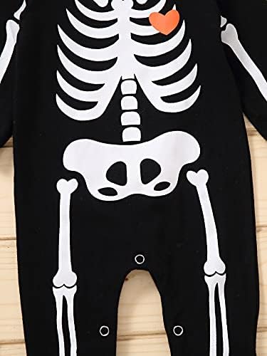 Guodeunh Halloween Costume Romper Skeleton Jumpsuit for Baby Boy or Girl