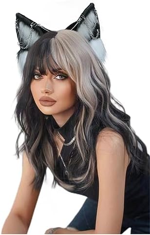VIGVAN Handmade Wolf Fox Ears Cosplay Head Accessory for Halloween