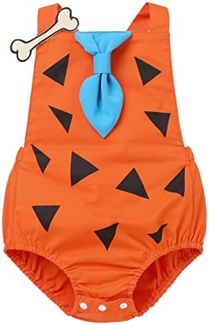 IMEKIS Caveman Costume for Baby Boy Girl 1st Birthday Outfit