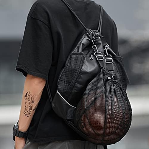 Louenth Sports Drawstring Backpack with Ball Net