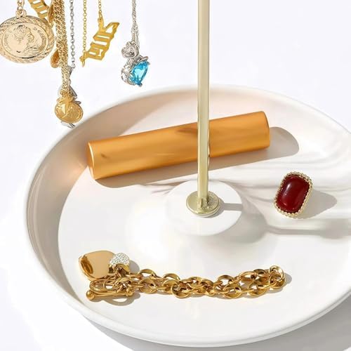 Elegant Jewelry Holder Stand with Base 12 T-Shaped Display Organizer