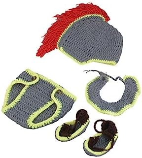 Unisex Newborn Rabbit Ear Knitted Photo Outfit Set for Boys Girls